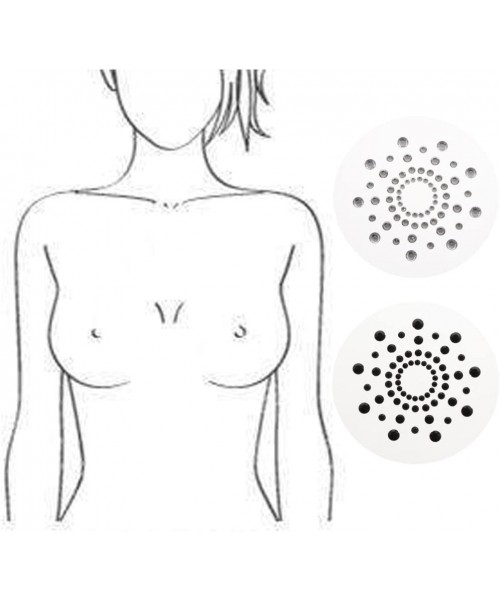 Accessories Rhinestone Nipple Stickers For Girl Women Bra Breast Pasties Adhesive Sticker Accessories - White - CF18SRA4IQG