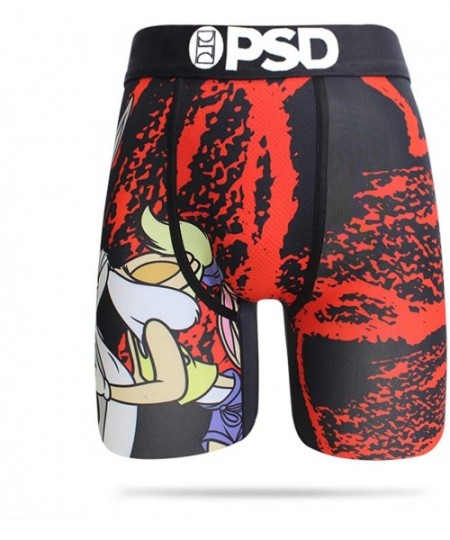 Boxer Briefs Underwear Men's Stretch Wide Band Boxer Brief Underwear - Space Jam - Black / Space Jam - Bugs and Lola - C018AK...