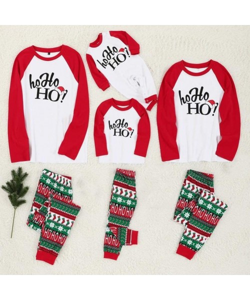 Sleep Sets Family Christmas Pajamas Set Winter Warm Wear Soft Sleepwear Homewear - Men - C818A2LLE64