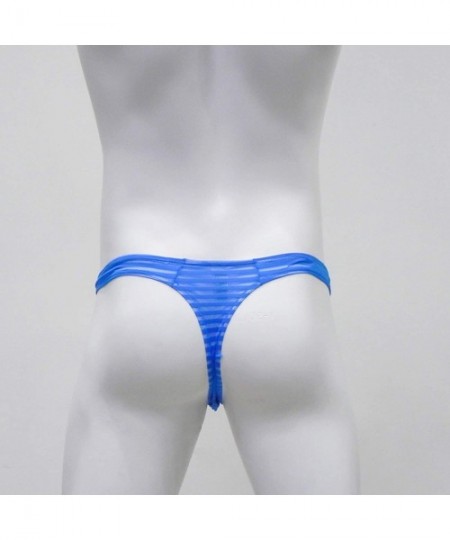 G-Strings & Thongs Thong Bikini Pouch Underwear Transparent Underpants Striped Thongs T-Back Cueca Jockstrap Panties Mens Bri...