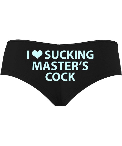 Panties I Love Sucking Masters Cock Blowjob Oral Slut Black Boyshort - Baby Blue - CR1965ORAXA