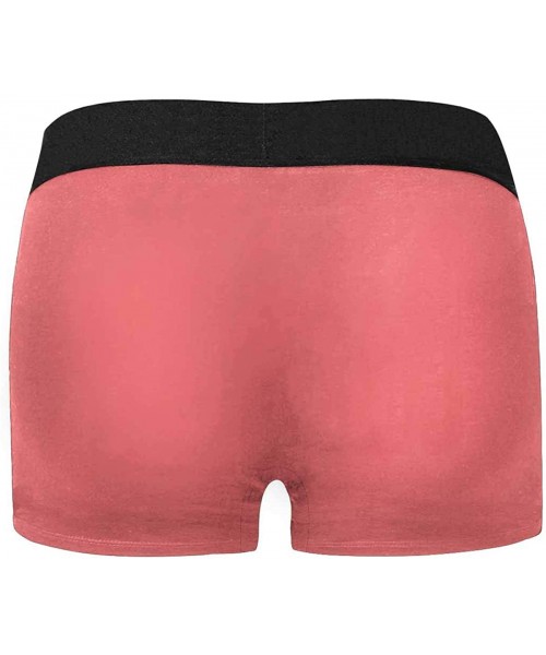 Boxer Briefs Custom Face Men's Boxer Briefs Underwear Shorts Underpants with Photo Tear Open Pink - Multi 1 - CC197ZIS386