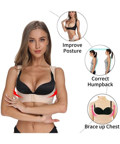 Shapewear Women Sleeveless Posture Corrector Bra Chest Support Vest Back Brace Compression Shaper - Beige-same - CI18SQ9XMSA
