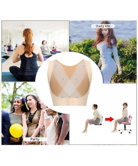Shapewear Women Sleeveless Posture Corrector Bra Chest Support Vest Back Brace Compression Shaper - Beige-same - CI18SQ9XMSA