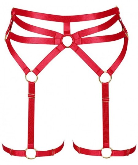 Garters & Garter Belts Women's Body Harness Punk Garter Leg Belt Lingerie Thigh Stockings Gothic Carnival Accessories - Red -...