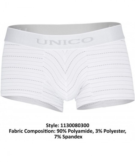 Boxers Mens Microfiber Underwear Boxer Trunks Calzoncillos para Hombres - 11300803 White - CV1836HTXTR