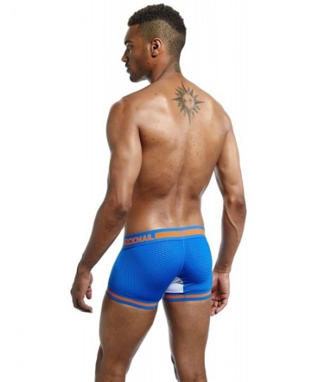 Boxers Sexy Mesh U Pouch Boxer Men Underwear Sexy Underpants Pants Trunks Mens Boxer Shorts - Blue - CM18HQ4GSAR