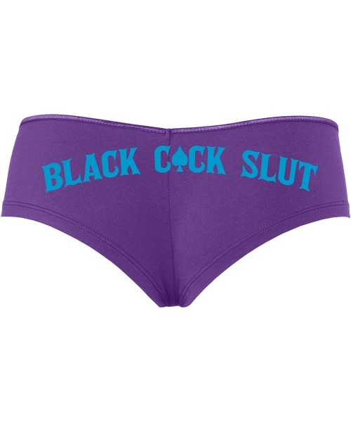 Panties Black Cock Slut QofS Queen of Spades Purple Panties Plus Size - Sky Blue - C418SSS54QY