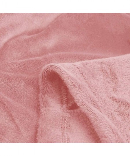 Robes Men's Plush Shawl Bathrobe Home Clothes-Winter Lengthened Long Sleeved Robe Coat - Plush Bathrobe-pink - CB192WMZ58W