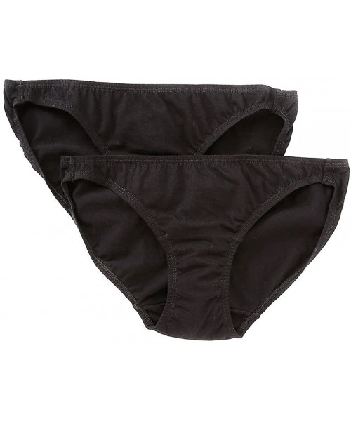 Panties Women's Spandex-Free Bikini Brief Made from 100% Organic Cotton - Black - CC11JXIKYZ3