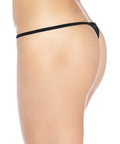 Panties Women's Sexy Thong G-String Okay- But Then We Get Pizza Made in USA - Black - CG18GQUWN4H