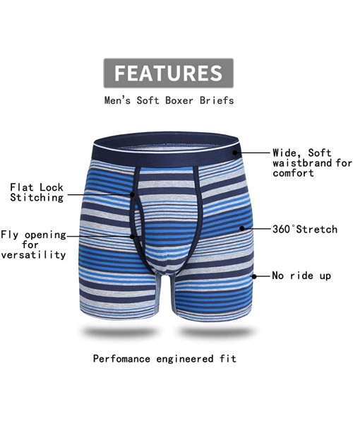 Boxer Briefs Mens Boxer Brief Underwear Cotton Short Low Rise Sport Breathable Boxer Briefs Trunks 5 Pack - I 5 Pack Multicol...