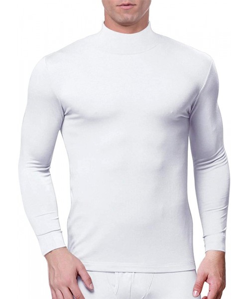 Thermal Underwear Mens Plus Size Thermal Long Tops Comfortable Warm Men's Turtleneck Thermo Underwear Tops Breathable Thin Un...
