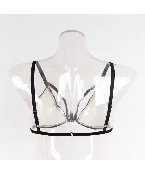 Baby Dolls & Chemises Sexy Women Elastic Cage Bra Lace Camisole Tank Tops Bra Bustier Bandage Teddy Corset S-XL - White - C61...