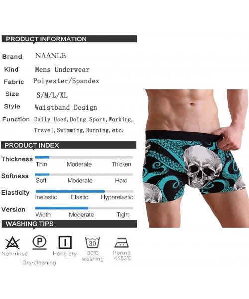 Boxer Briefs Man's Funny Pattern Waistband Boxer Brief Stretch Swimming Trunk - Octopus - CI18OZ7SUXI