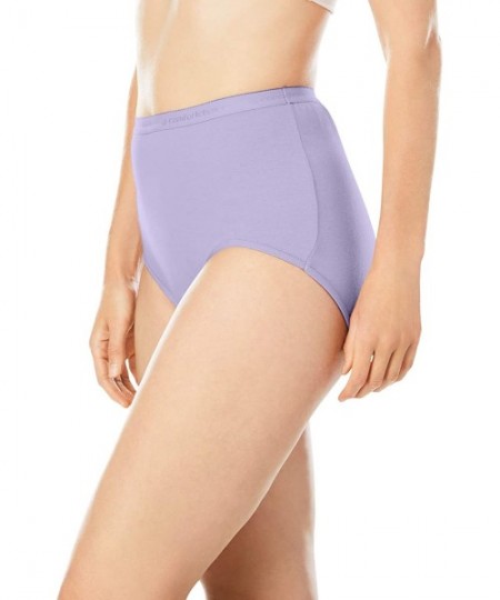 Panties Women's Plus Size 10-Pack Pure Cotton Full-Cut Brief Underwear - Watermelon Pack (0430) - CR1983I4HUS