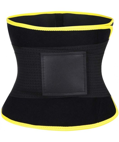 Shapewear Women's Waist Trainer Belt Sport Girdle Waist Cincher Trimmer for Weight Loss - Yellow - CA18ULM6QXU