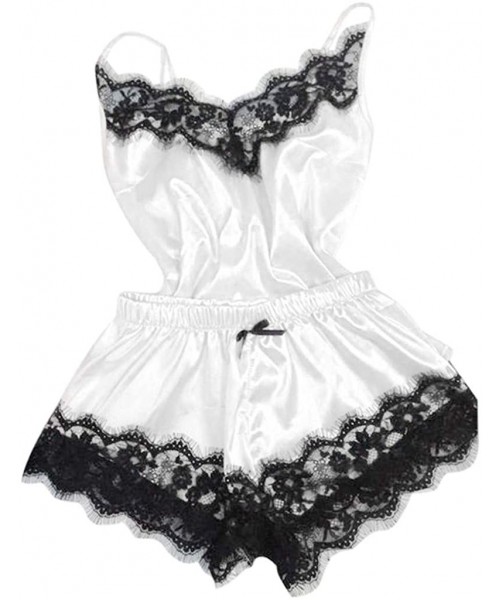 Garters & Garter Belts Lace Sleepwear Lingerie Temptation Babydoll Underwear Nightdress Intimates Pajama Set Satin Nightwear ...