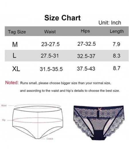 Panties Women's Lace Lingerie Underwear 5 Park Assorted Soft Seamless Sexy Floral Boyshorts Brief Panties - Low Rise-multicol...
