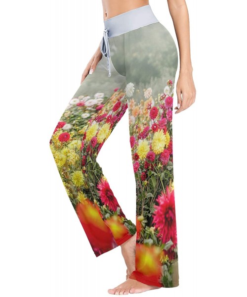 Bottoms Flowers Grass Field Womens Pajama Pants Loose Long Lounge Sleepwear Yoga Gym Trousers - CF19DWHD0R4