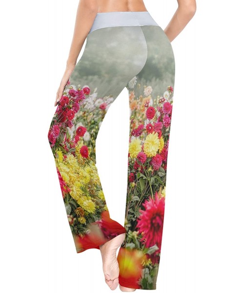 Bottoms Flowers Grass Field Womens Pajama Pants Loose Long Lounge Sleepwear Yoga Gym Trousers - CF19DWHD0R4