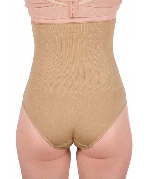 Shapewear Women's Hi-Waist Seamless Firm Control Tummy Slimming Shapewear Panties - Nude - CA12ODN0DLO
