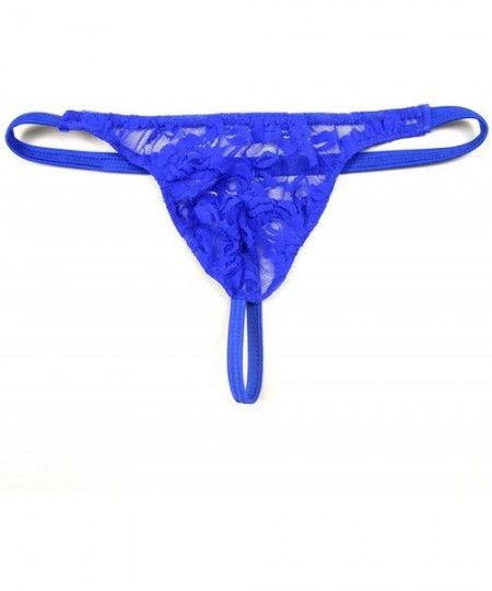 G-Strings & Thongs Lace Sissy Thongs Men Sexy Underwear Jockss Erotic SeamlLingerie See Through Jock Ss - Blue - CS198UO6XR5