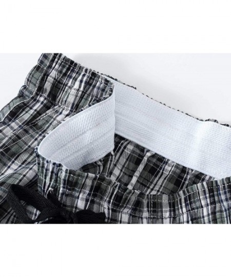 Boxers Men's Boxer Shorts Underwear Cotton Plaid Lounge Relaxed Shorts Soft Classic Fit Button Fly Loose Fit Boxers - D-3pack...