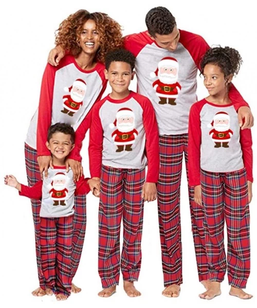 Sleep Sets Matching Family Christmas Pajamas Set Christmas Moose Cotton Clothes Sleepwear - Santa Claus - CK192G5YCD4