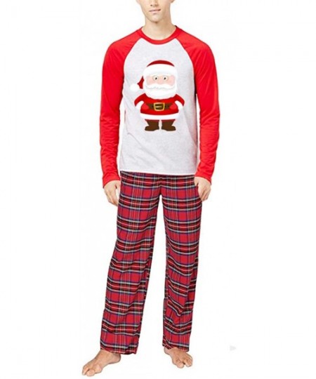 Sleep Sets Matching Family Christmas Pajamas Set Christmas Moose Cotton Clothes Sleepwear - Santa Claus - CK192G5YCD4
