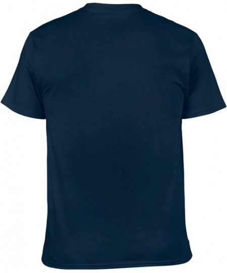 Thermal Underwear 2020 New Men's Summer Short Sleeve Printing Hip-hop T-Shirt Activewear Sweatshirt Tops Blouse - Navy - CI19...