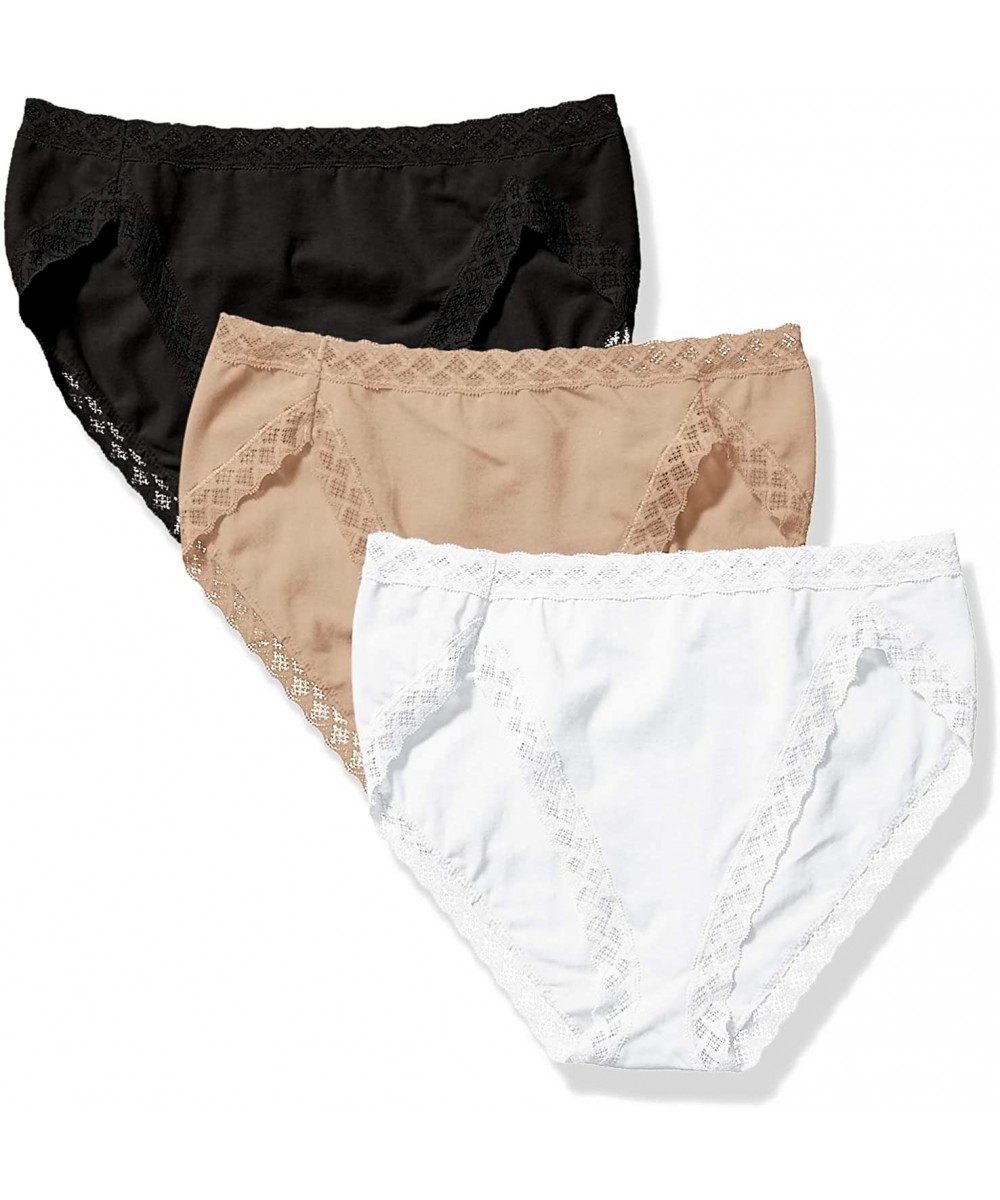 Panties Women's Bliss French Cut 3 Pack Panties - Black/Caffe/White - C618TQYD8LR