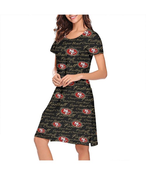 Nightgowns & Sleepshirts Sleep Shirts for Women Girls- Sleepwear Nightgowns Sleep Tee Print Sleep Dress - CN19DEKW7HG