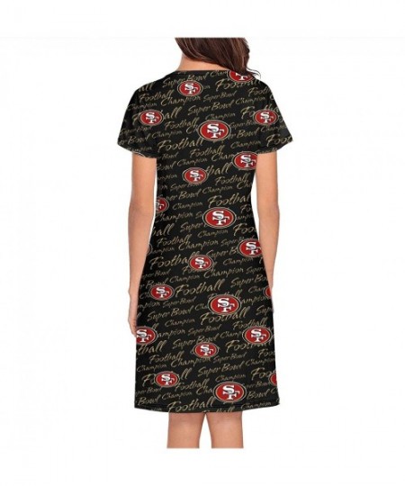 Nightgowns & Sleepshirts Sleep Shirts for Women Girls- Sleepwear Nightgowns Sleep Tee Print Sleep Dress - CN19DEKW7HG