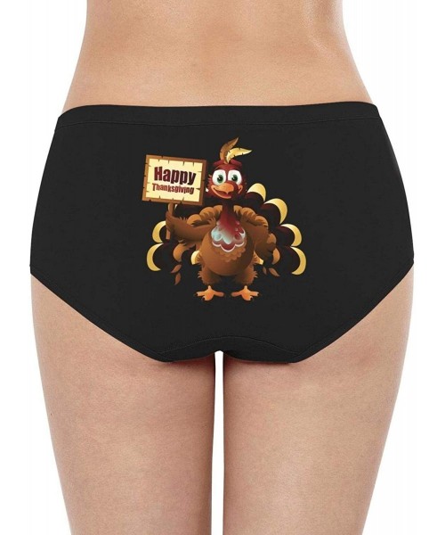 Panties Womens Ladies Happy Camper Campfire Low Waist Underwear - Happy Thanksgiving Turkey - CA18SS8AZYU
