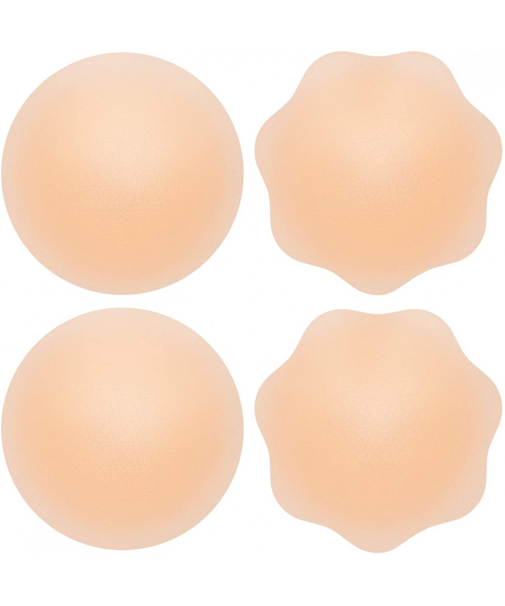 Accessories Silicone Nipple Covers Breast Petals - 2 Pairs - Reusable Pasties - Adhesive Bra - One Size Fits All - Round and ...