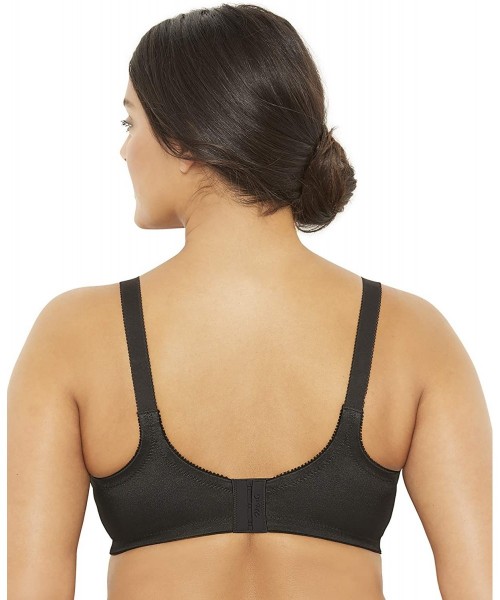 Bras Women's Full Figure Plus Size Minimizer Comfort Support Bra - Black - C818U5RCEC9