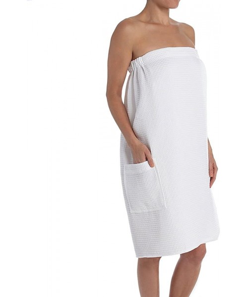 Robes Shower Wrap - White - C211HXZMDCZ