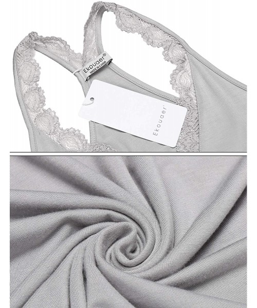 Sets Pajamas Womens Sexy Lingerie Sleepwear Cami Shorts Set Nightwear - Grey 2 - CT18A9T0WY7