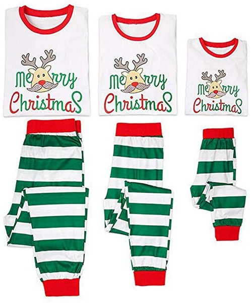 Sleep Sets Merry Christmas Family Matching Christmas Pajamas Adults Baby Kids Sleepwear Nightwear - Kid - C018W32UK9I