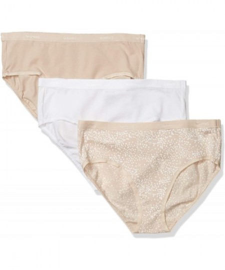 Panties Women's Cotton Edge 3 Pack Hipster Panties - White/Nude Multi - CF18YD06Y5W