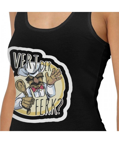 Camisoles & Tanks Womans Sexy Tank Sports Vest Tee-Vert Der Ferk - Black - CW198XQS693