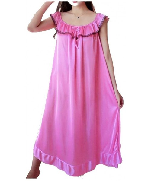 Nightgowns & Sleepshirts Women Baggy Style Sling Lace Pajama Cute Sleeping Dress Sleep Dress - As7 - CZ19E6YH87R