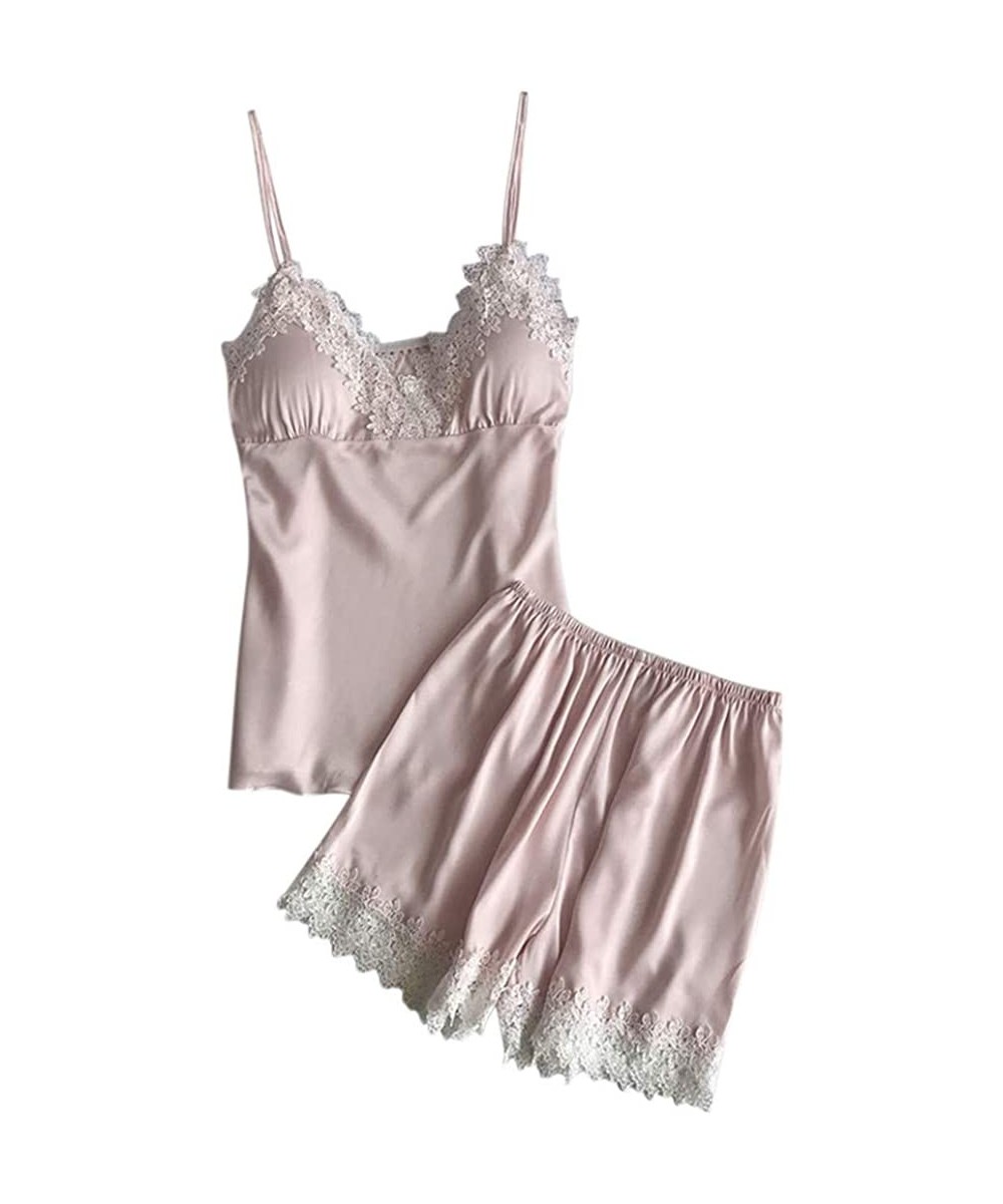 Bustiers & Corsets Sleepwear 2020 Summer Set Bud Silk Gauze Pajamas Womens-Fashion Sexy Lace Lingerie Temptation Babydoll - B...