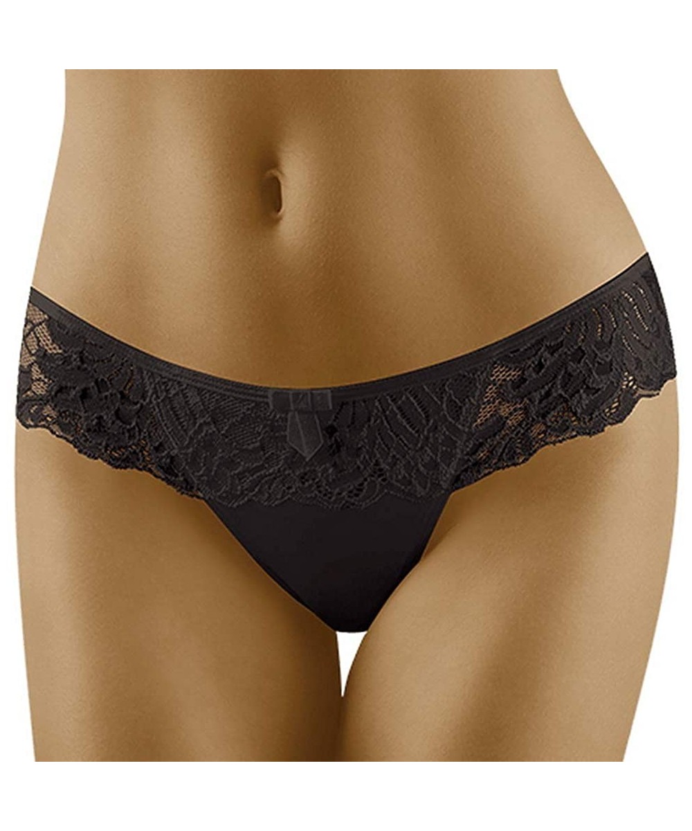 Panties Karioka Women Underwear Lace Thongs T-Back Thin Flower Edge Trim Silky Panties Bikini Breathable Lingerie Low Waist -...