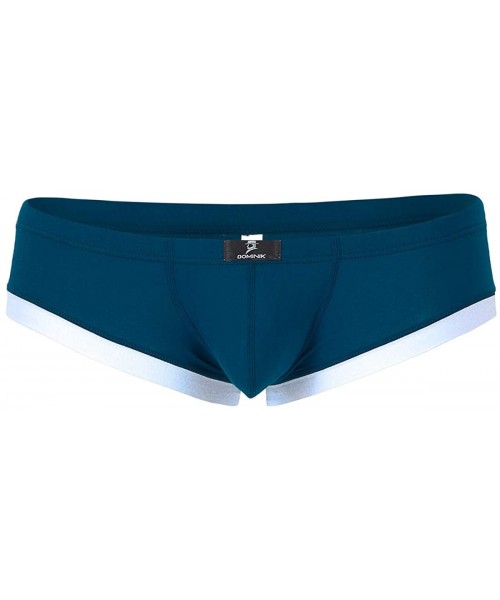 Trunks Underwear Super Low Rise Cotton Hipster Boxer Trunks- Mens- Six Colors - Seaport Blue - CA1202QWDOJ