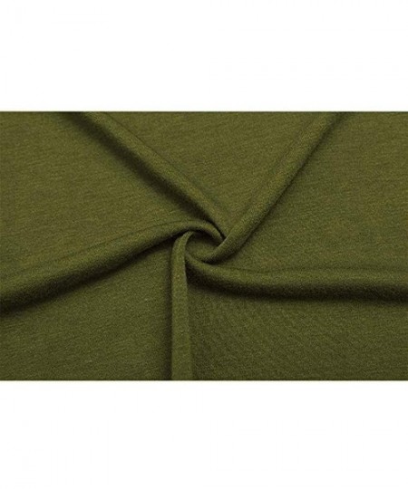Thermal Underwear Womens Spring Sleeveless V Neck Solid Color Casual Swing Shirts Flowy Tank Tops - Army Green - C218SR93WZ8