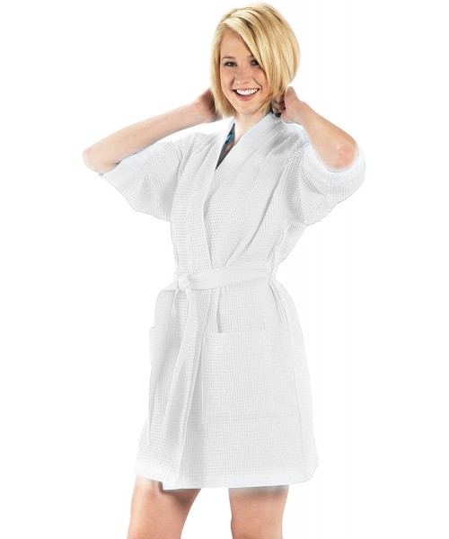 Robes Thigh Length Lightweight Kimono Robe for Women- XXL Size- White Color - White - CA11F06IT45