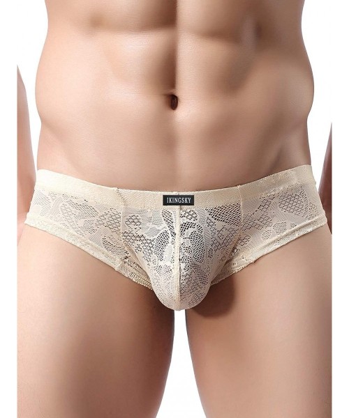 G-Strings & Thongs Men's Cheeky Boxer Briefs Sexy Thong Underwear Breathable Lace Mens Panties - 6 Pack - CV18UZIU2GS