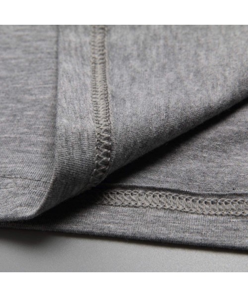 Thermal Underwear Women's Cotton & Modal Scoop Neckline Base Layer Thin Thermal Long Sleeve Top - Grey - CU18AL9Z2T4
